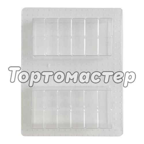 Форма пластиковая "Для дубайского шоколада" 12 ячеек 15х12,5х2 см 51789