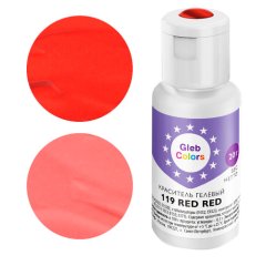 Краситель пищевой гелевый водорастворимый GLEB (CAKE) COLORS 119 Red Red 20 г CC119RR