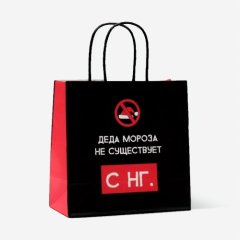 Пакет бумажный "Деда мороза не существует" 22х22х11 см 4865440