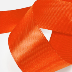 Лента для декора и упаковки Атласная Оранжевая 2 см 