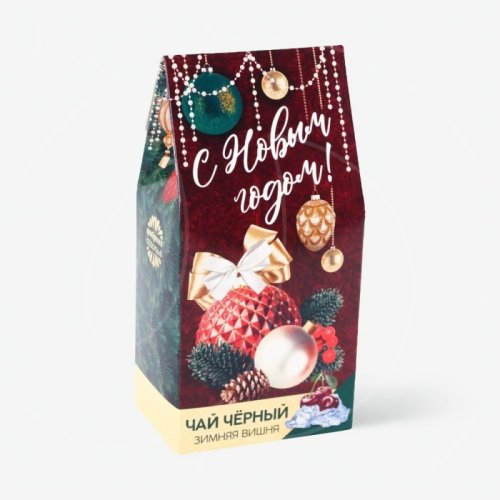 Чай листовой со вкусом вишни "С новым годом" 50 г 9713143
