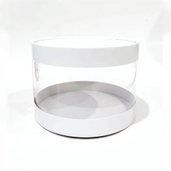 Коробка для торта тубус белая 20х12 см 