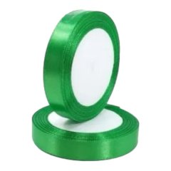 Лента для декора и упаковки Атласная Изумрудная 1,2 см 