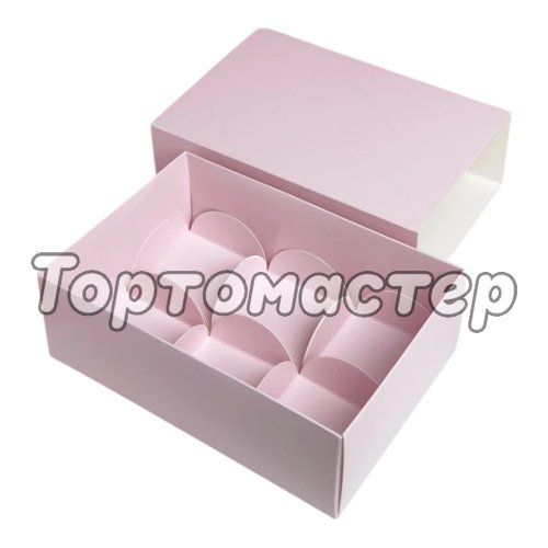 Коробка для 6 моти Пудровая 17,5x12x6 см 