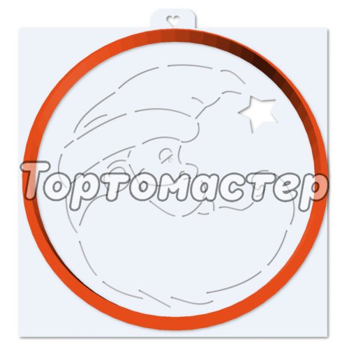 Вырубка пластиковая и трафарет Санта LC-00012387-9856