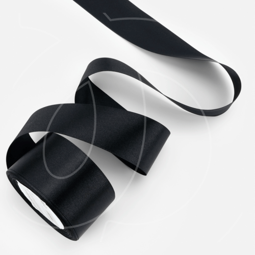 Лента для декора и упаковки Атласная Чёрная 5 см 23 м 1961207