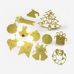 Набор топперов декоративных акриловых "Новогодний набор №2" Золото арт008049