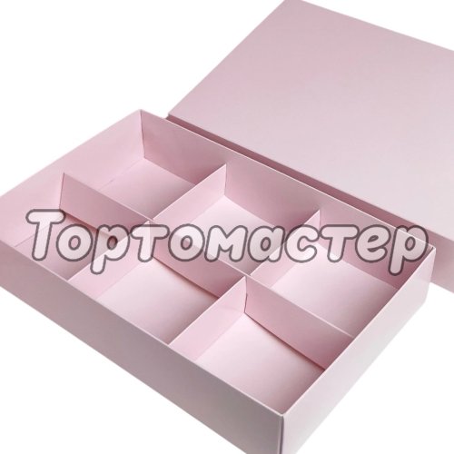 Коробка для десерта Пудровая 24х16х5 см 