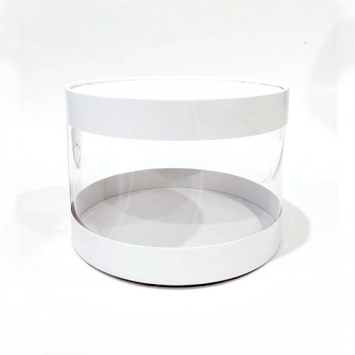 Коробка для торта тубус белая 20х12 см 