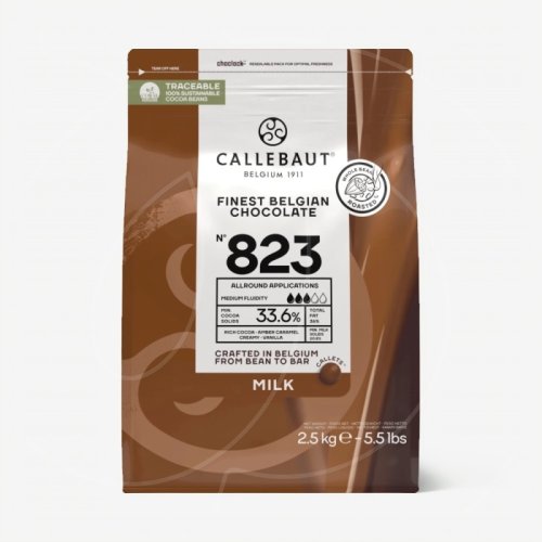 Шоколад молочный CALLEBAUT 33,6% 250 г 823NV-595