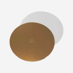 Подложка под торт Золото/Белый 1,5 мм 14 см 