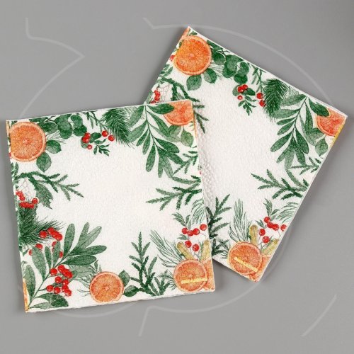 Салфетки бумажные "Новый год" 20 шт 9661478