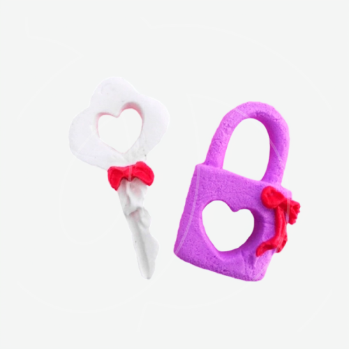 Молд силиконовый "Замочек с ключом" 6,5х5,5 см 660779