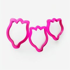 Набор вырубок пластиковых "Тюльпаны" 8,7,6 см 3 шт И-39 (00-00000346)