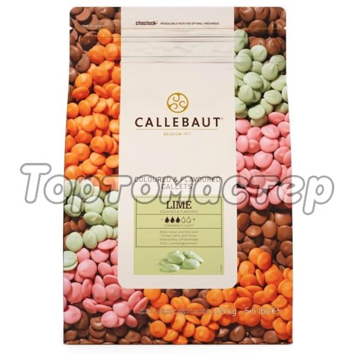 Шоколад CALLEBAUT Зелёный лимонный 500 г Lemon-RT-U70