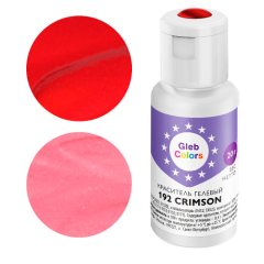 Краситель пищевой гелевый водорастворимый GLEB (CAKE) COLORS 192 Crimson 20 г СС192С