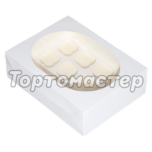 Коробка на 12 капкейков ForGenika Muf Pro Window White ForG MUF 12 PRO I W W