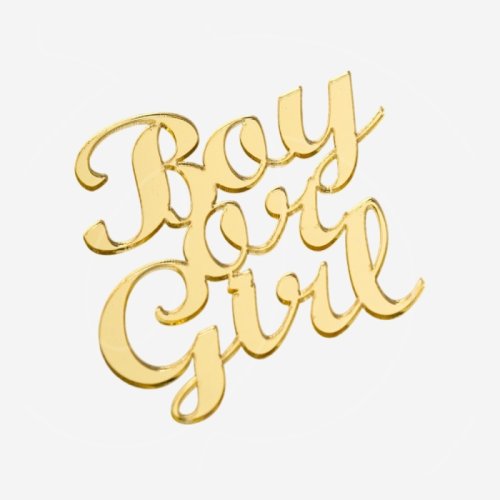 Топпер декоративный акриловый "Boy or Girl" Золото 7х7 см 551551