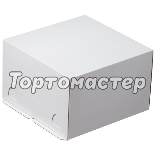 Коробка для торта белая 30х30х19 см ForGenika CHROM White 300*300*190 мм S