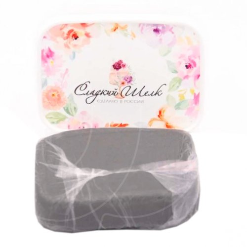 Мастика ванильная Сладкий шёлк Тёмно-серая 250 г 