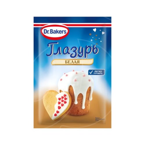 Глазурь сахарная Dr.Oetker (Dr. Bakers) Белая 90 г 