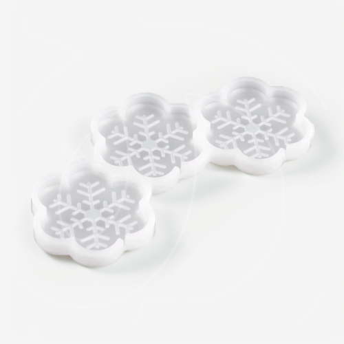 Форма силиконовая для леденцов "Снежинки" 4,3 см арт008819