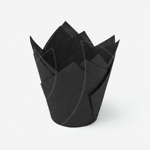 Капсула бумажная тюльпан Чёрный D50 H80 1 шт 
